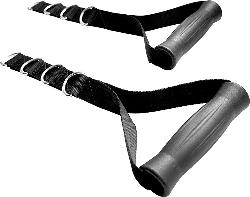 Adjustable Nylon Strap Handle - Pair | Cable Attachment