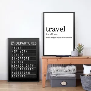 Airport Board Destination Wall Art