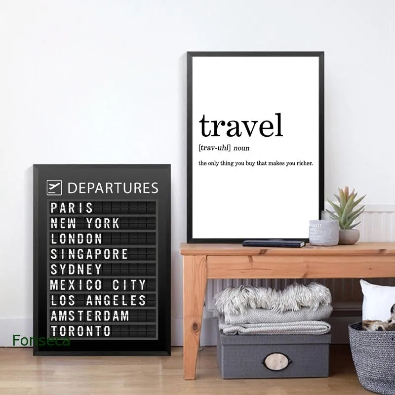 Airport Board Destination Wall Art