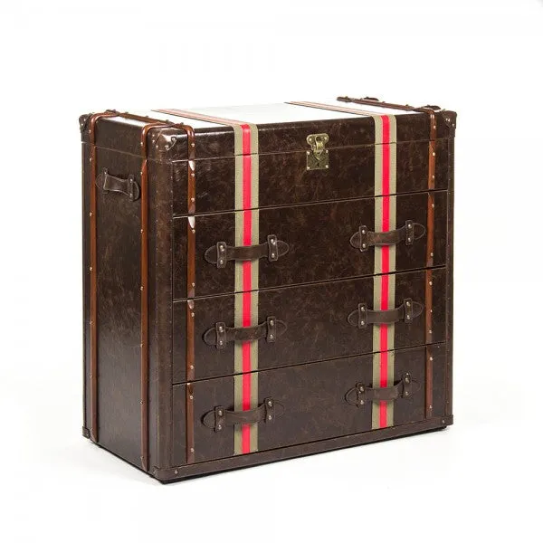 Alfie Brass & Wood Chest of Drawers