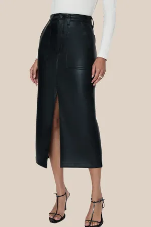 ALICE MIDI SKIRT - SLATE BLACK