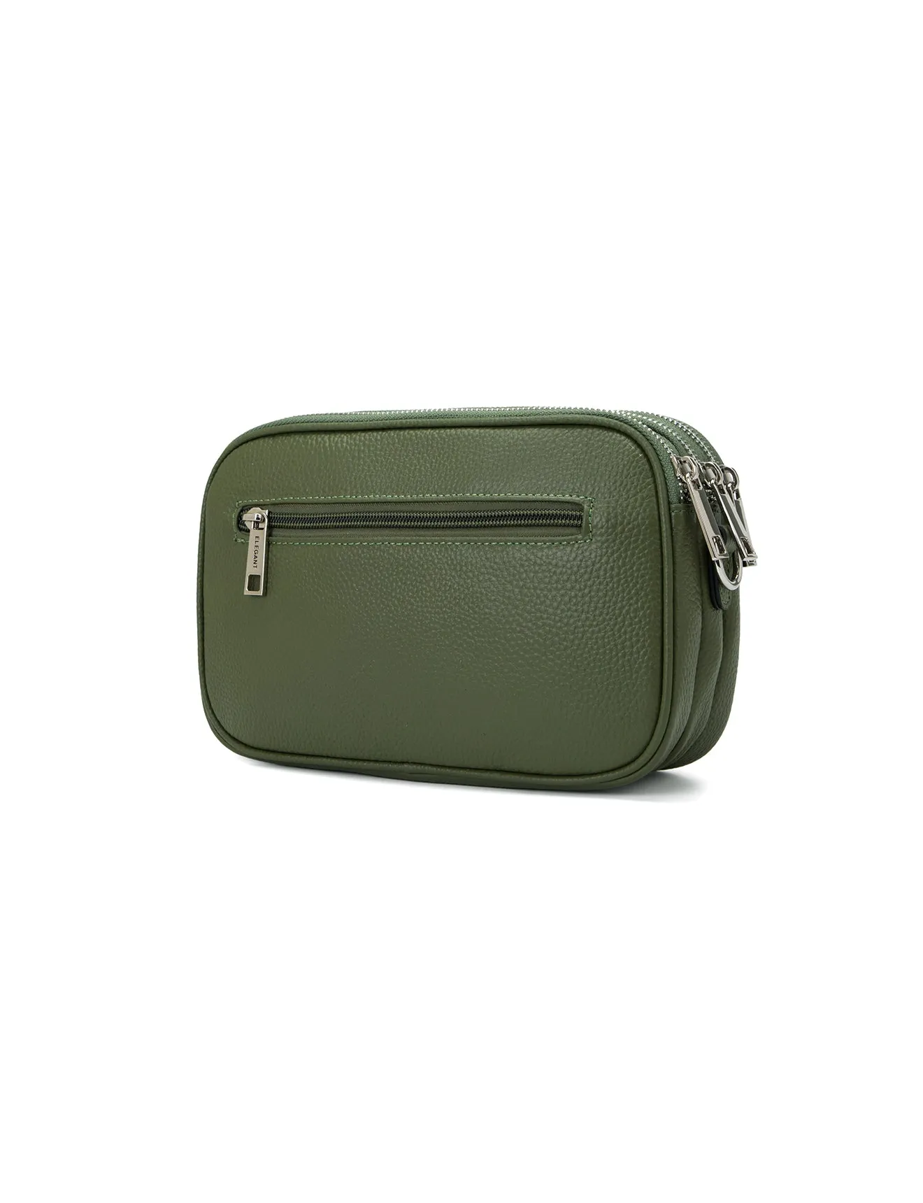 ALLY TRIPLE COMPARTMENT CROSSBODY -E1-0811A-OLIVE- NEW IN