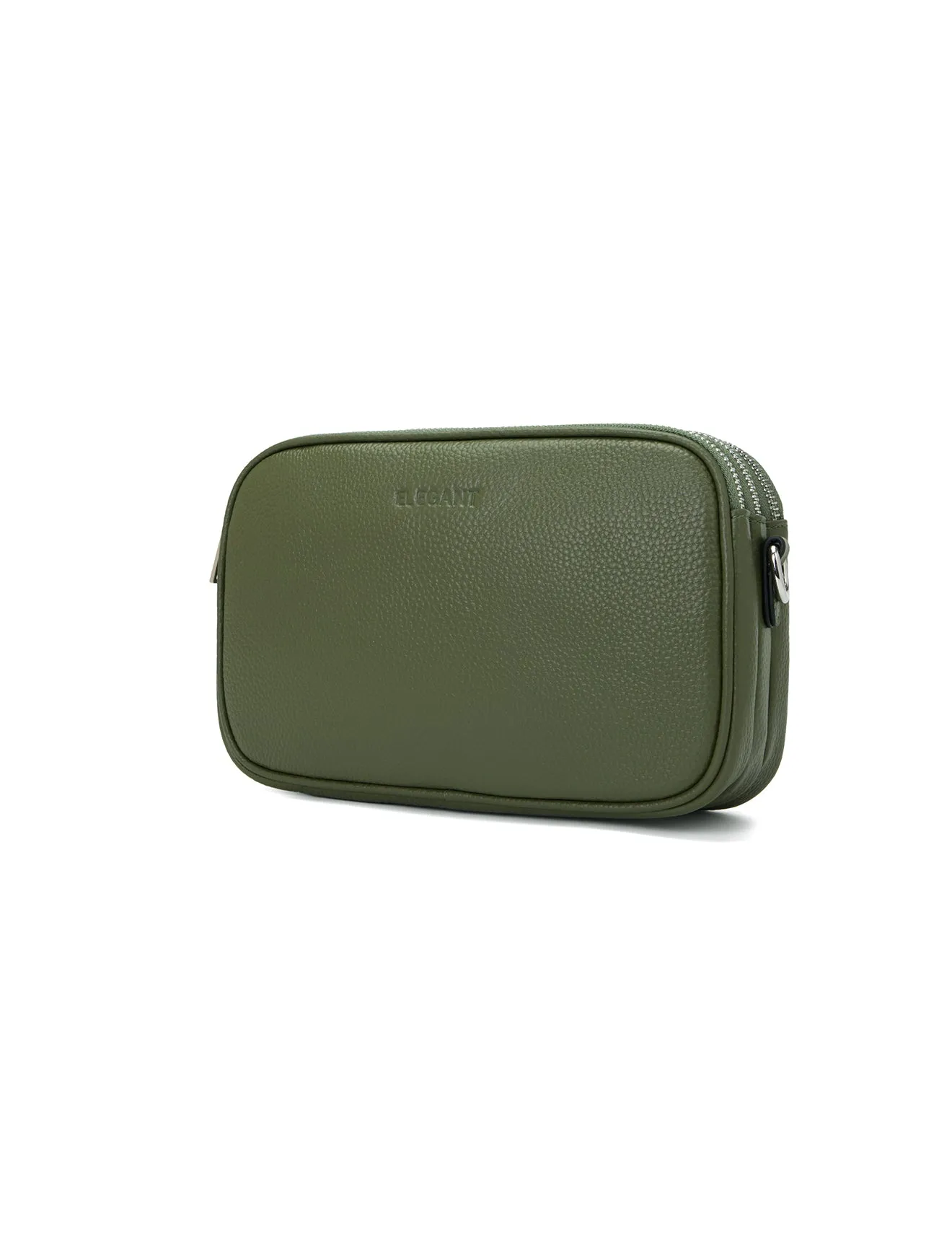 ALLY TRIPLE COMPARTMENT CROSSBODY -E1-0811A-OLIVE- NEW IN
