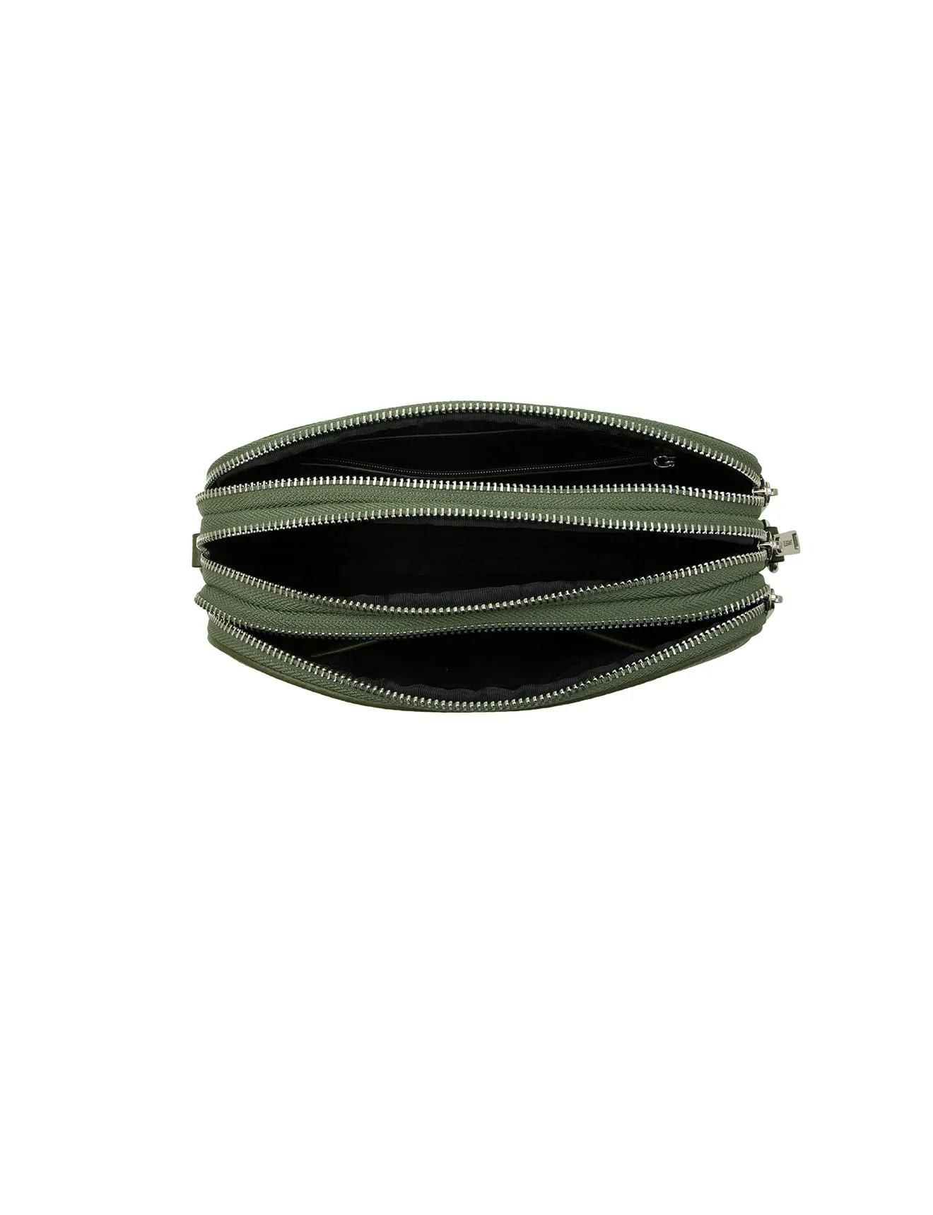 ALLY TRIPLE COMPARTMENT CROSSBODY -E1-0811A-OLIVE- NEW IN