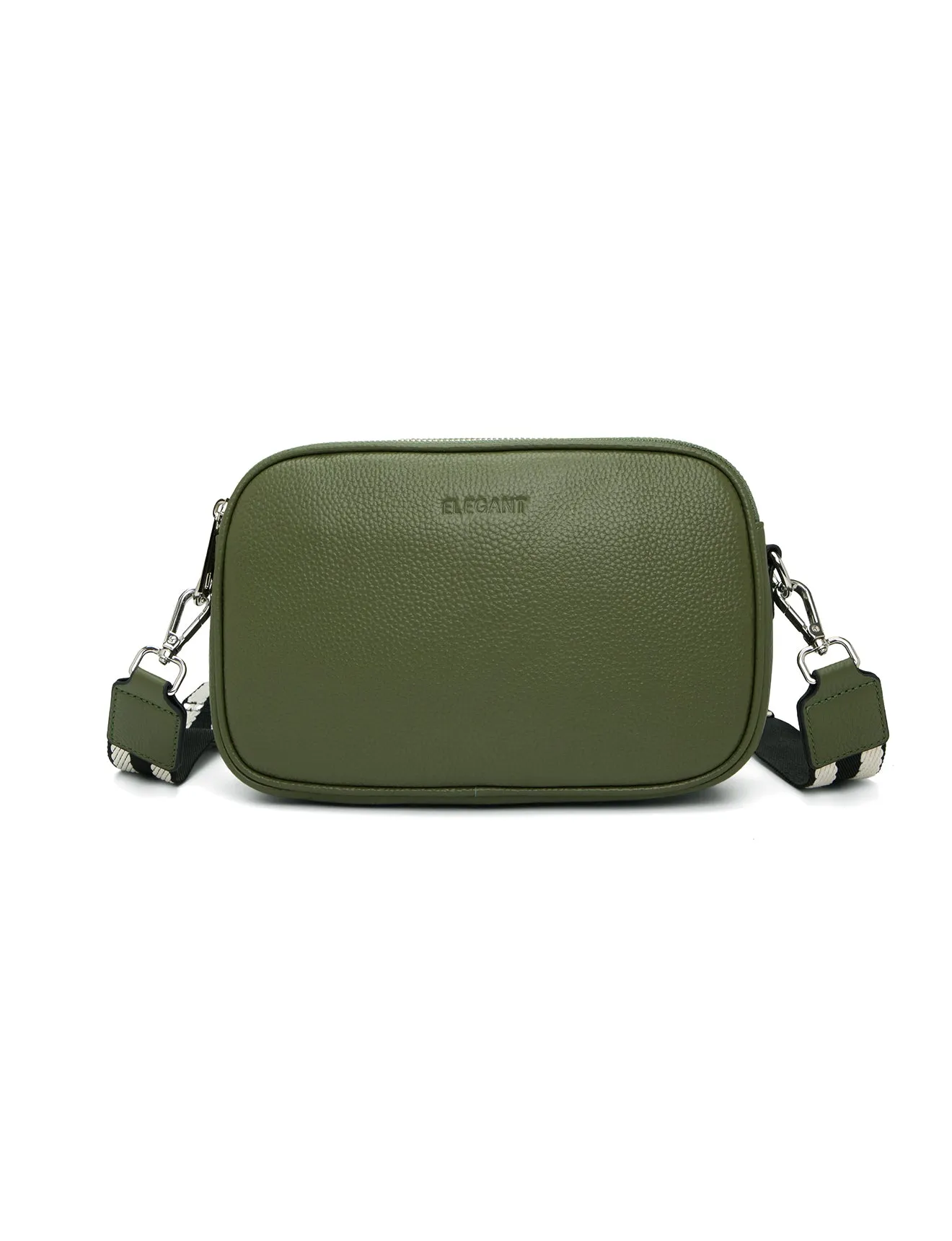 ALLY TRIPLE COMPARTMENT CROSSBODY -E1-0811A-OLIVE- NEW IN