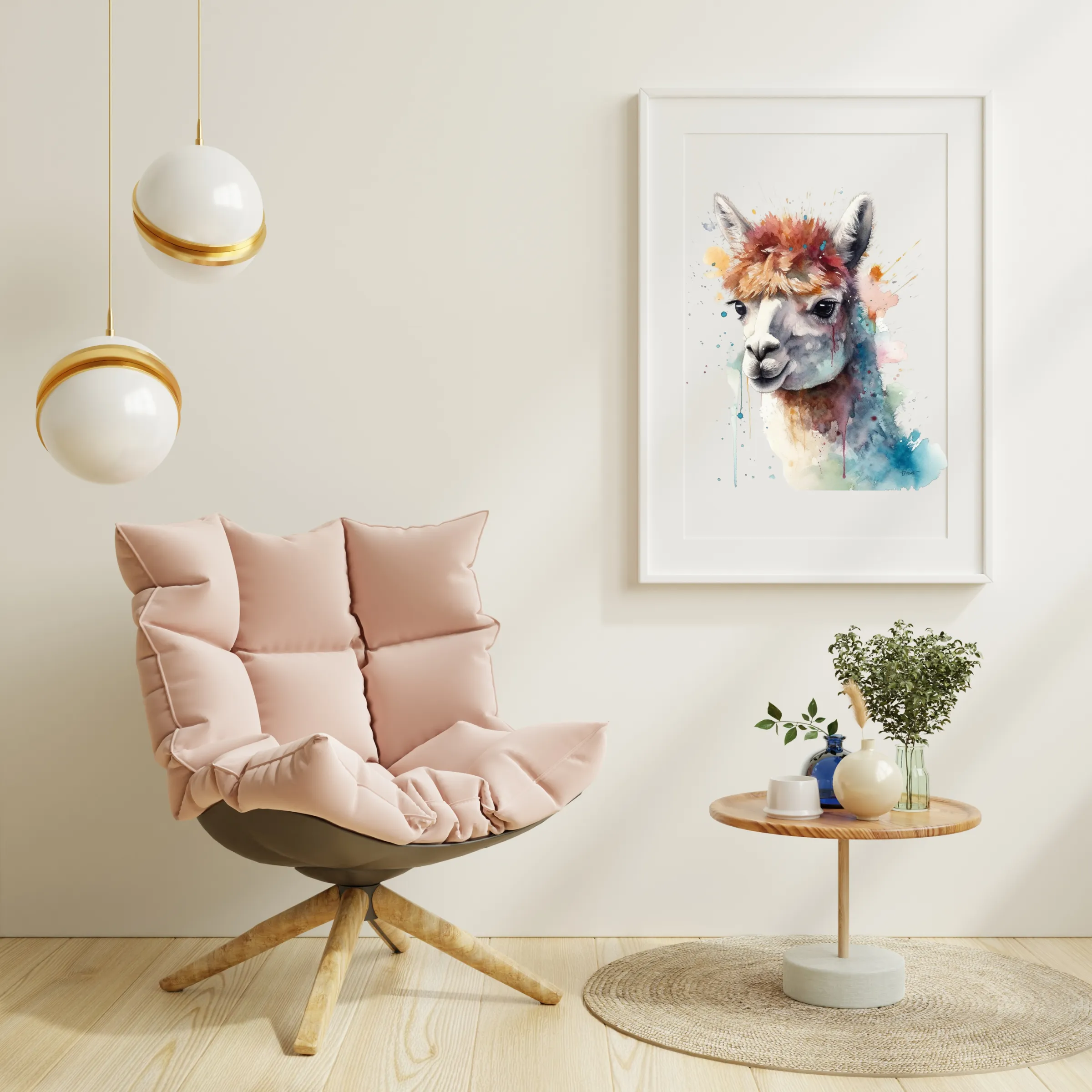Alpaca Canvas Art Printable Digital Art (36x36) ALP003