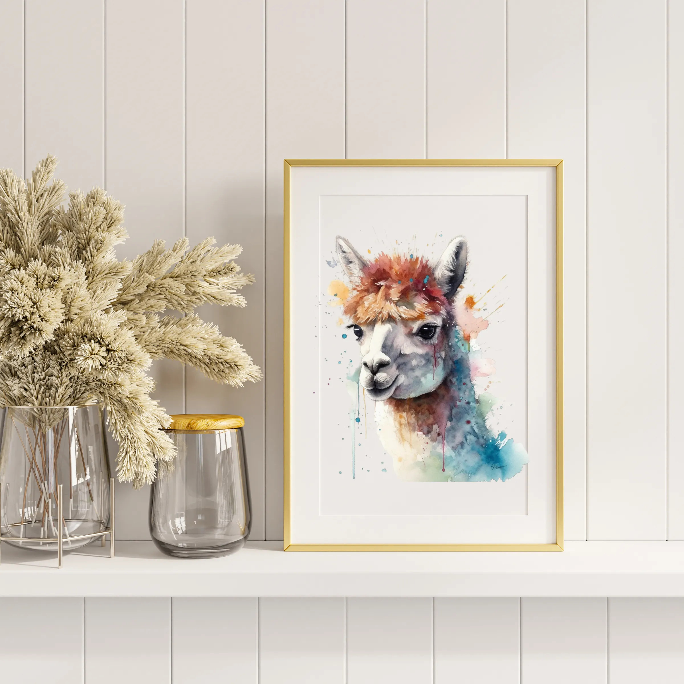 Alpaca Canvas Art Printable Digital Art (36x36) ALP003