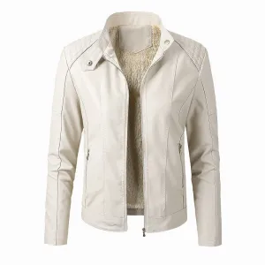 Amelia | Bold Ruby Leather Jacket