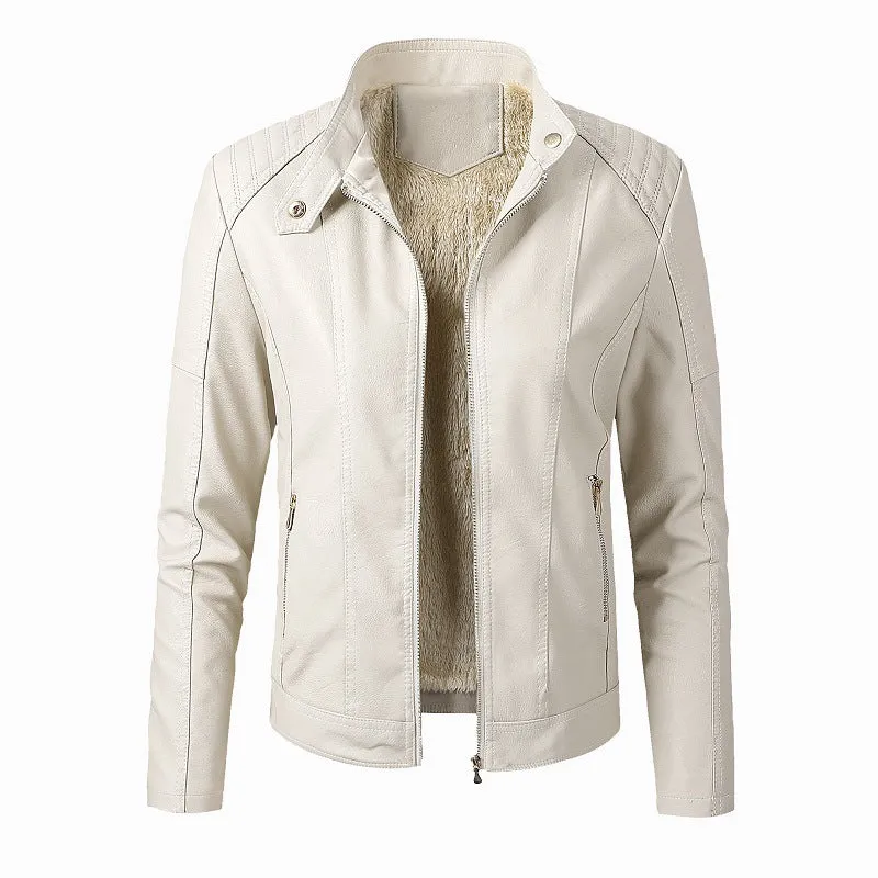 Amelia | Bold Ruby Leather Jacket