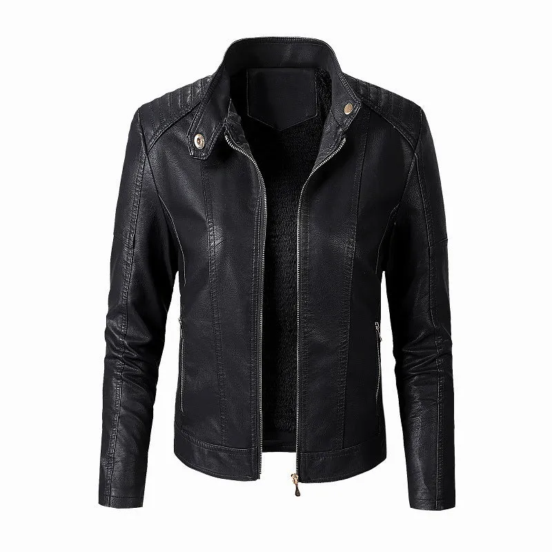 Amelia | Bold Ruby Leather Jacket