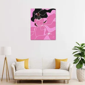 AMMA JO ARTWORK COCOA ROSE Office Print 16 X 20 Frame Canvas Print 16"x20"