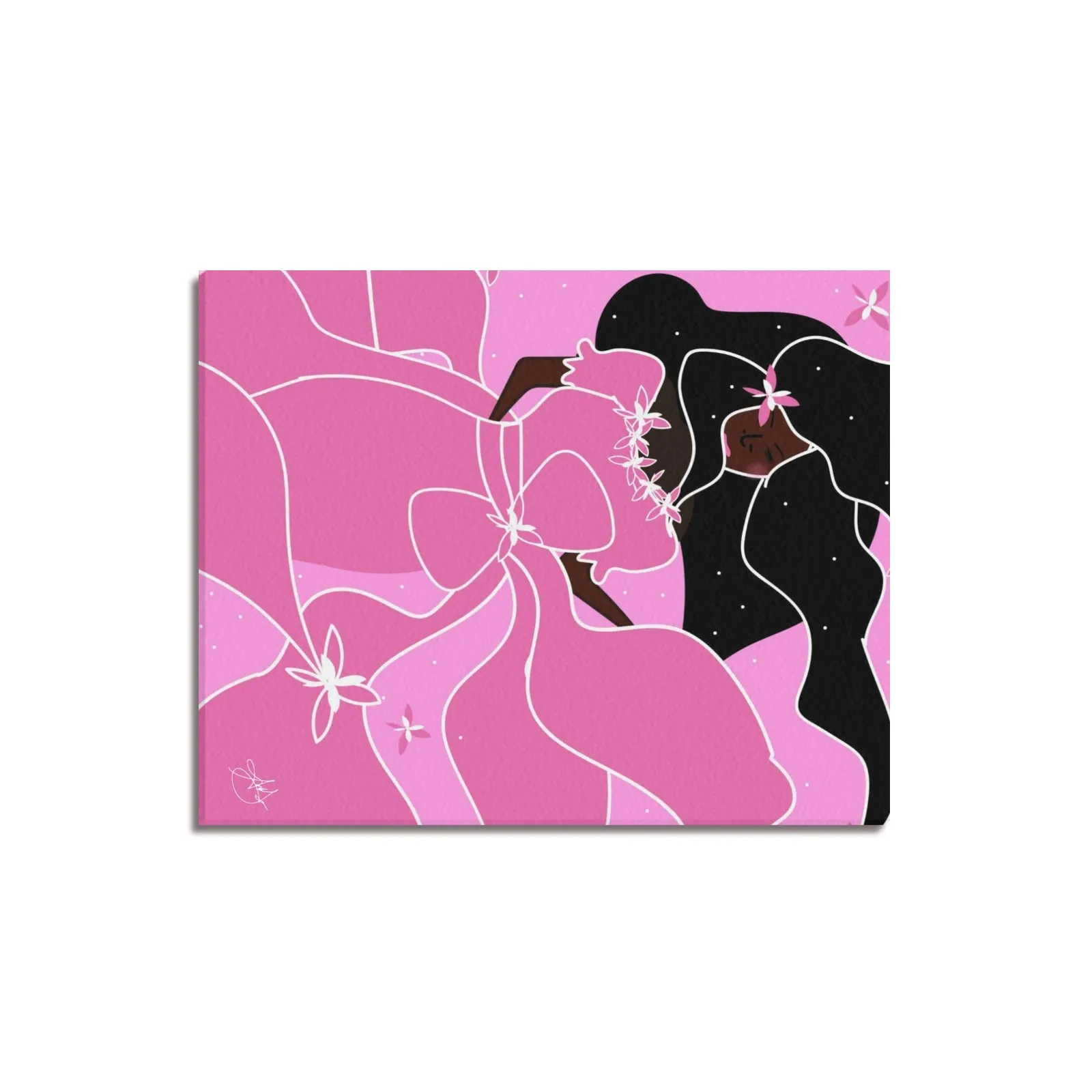 AMMA JO ARTWORK COCOA ROSE Office Print 16 X 20 Frame Canvas Print 16"x20"