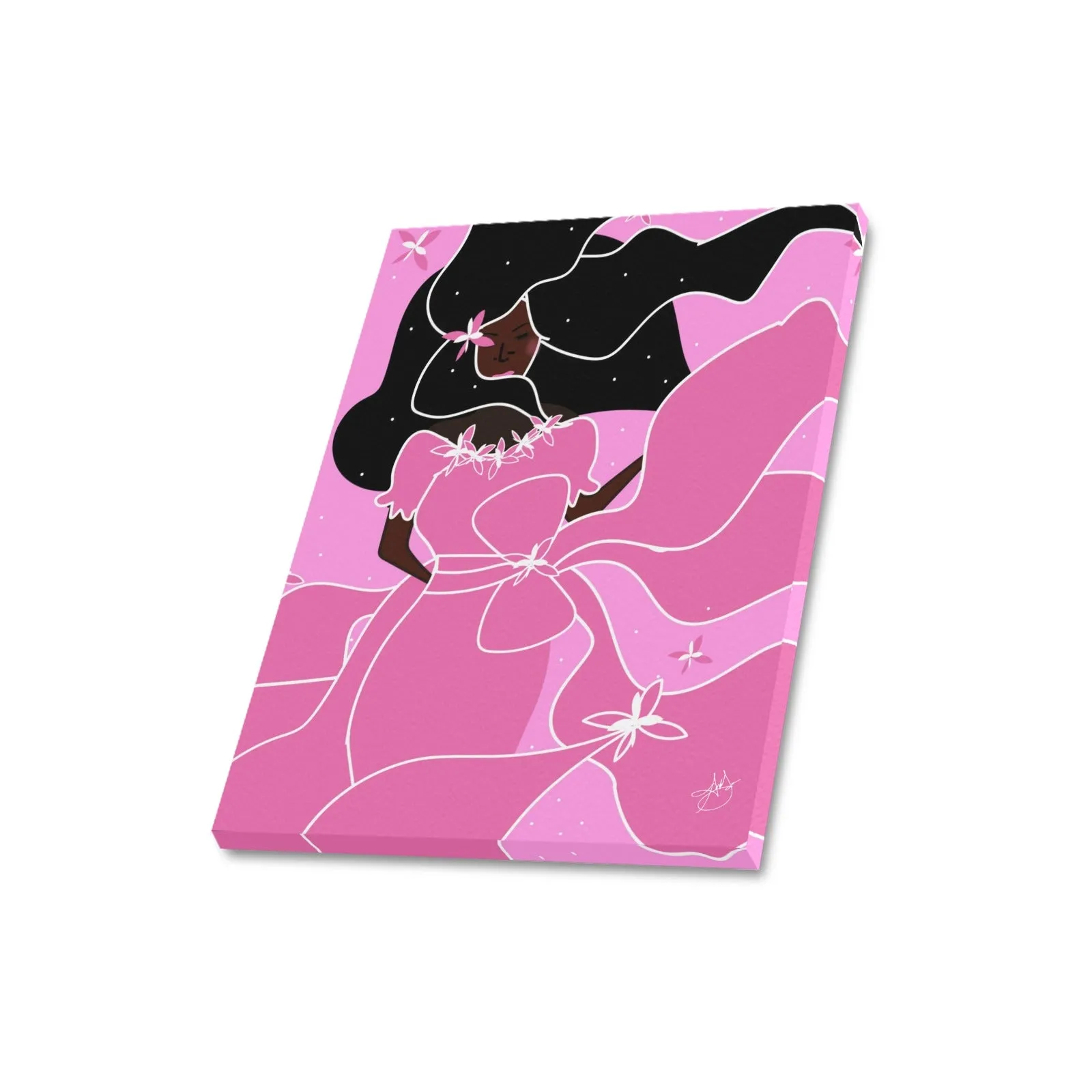 AMMA JO ARTWORK COCOA ROSE Office Print 16 X 20 Frame Canvas Print 16"x20"