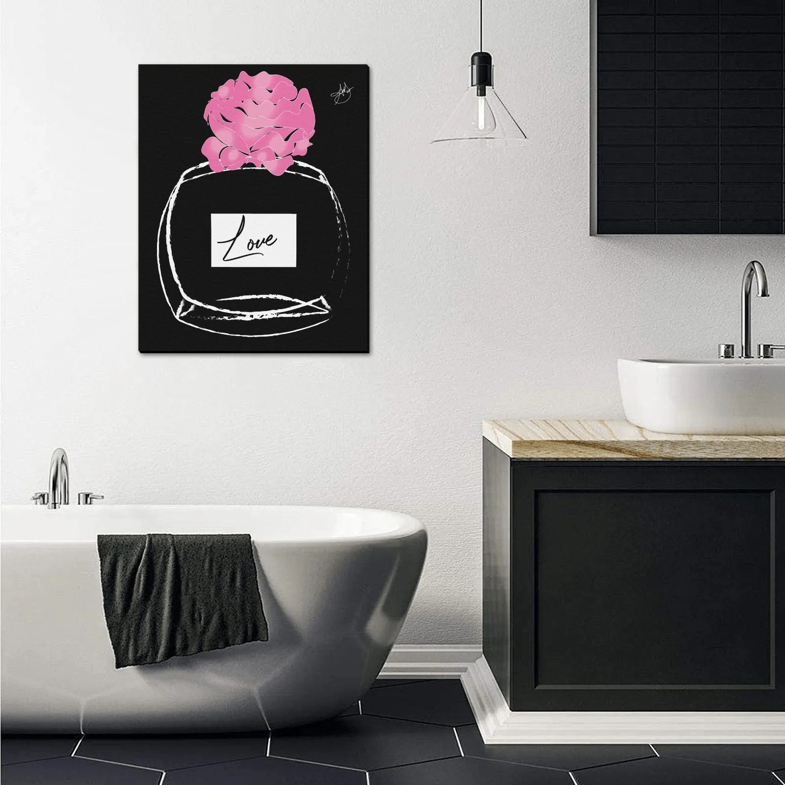 AMMA JO ARTWORK LOVE ART Office PRINT Frame Canvas Print 16"x20"