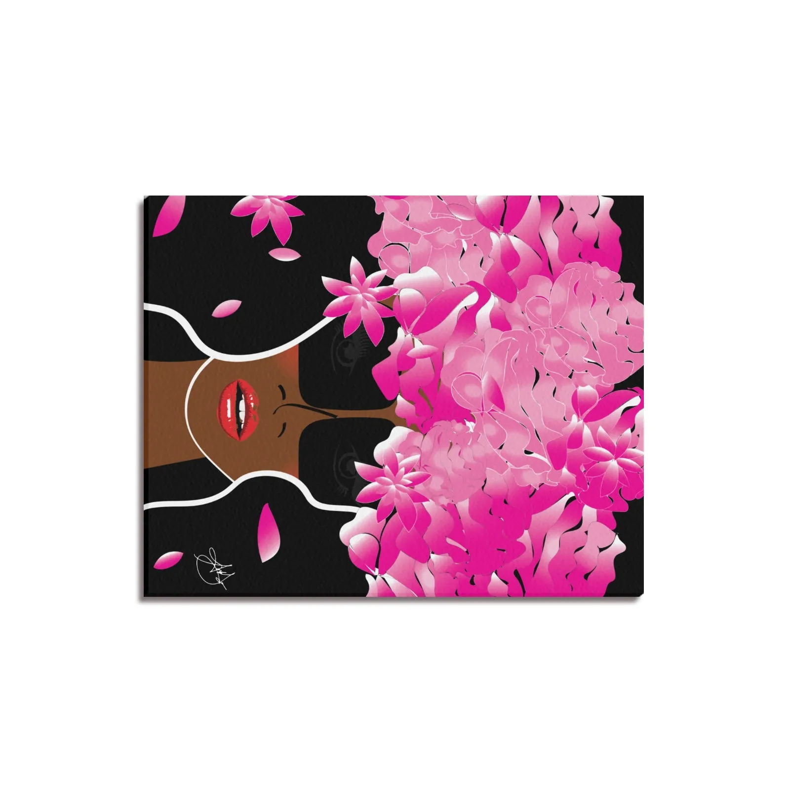 AMMA JO Cocoa Peony Office Frame Canvas Print 16"x20"