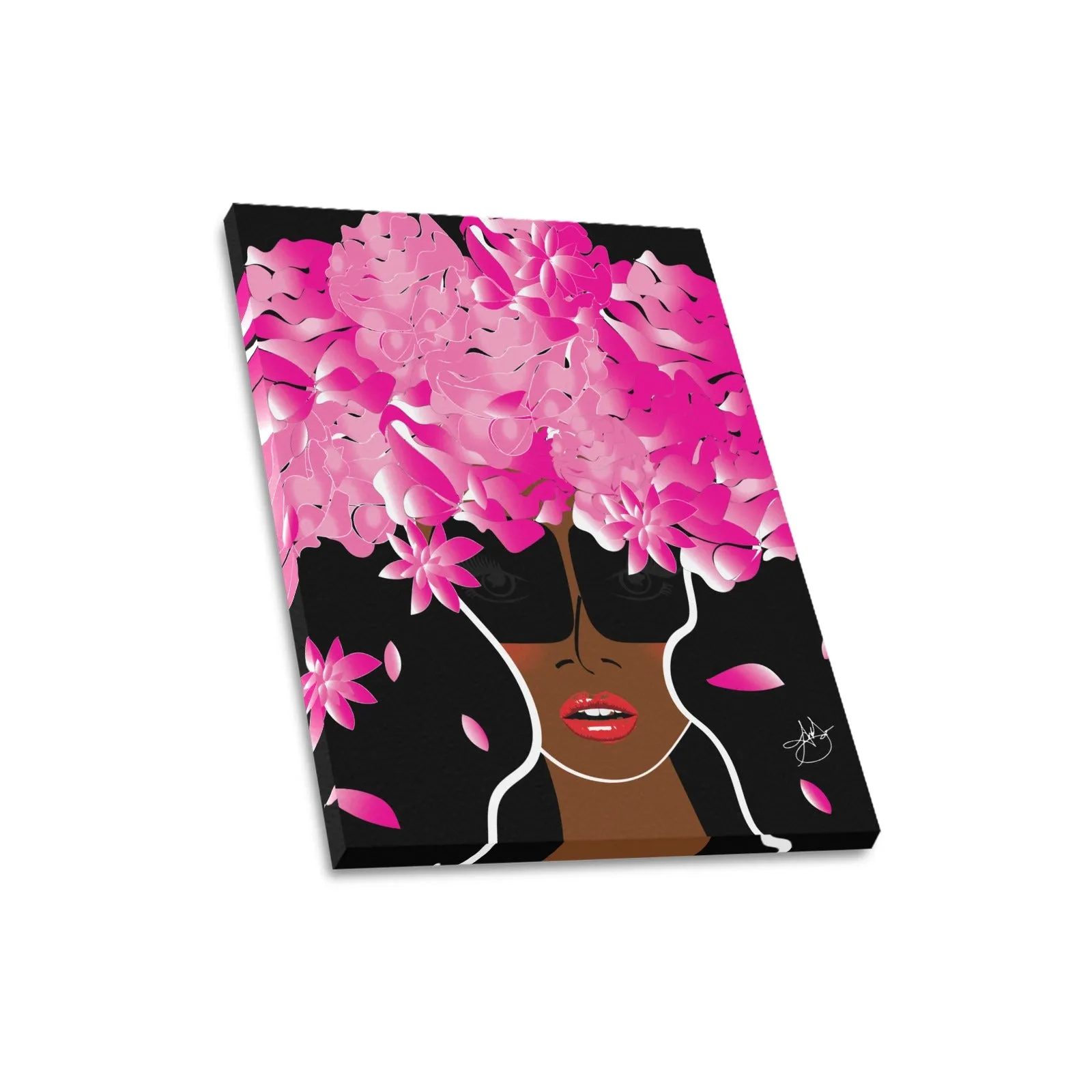 AMMA JO Cocoa Peony Office Frame Canvas Print 16"x20"