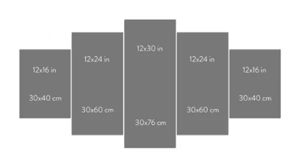 AMMA JO Cocoa Sunflower 5 pc Wall Art Canvas Wall Art (5 pieces)