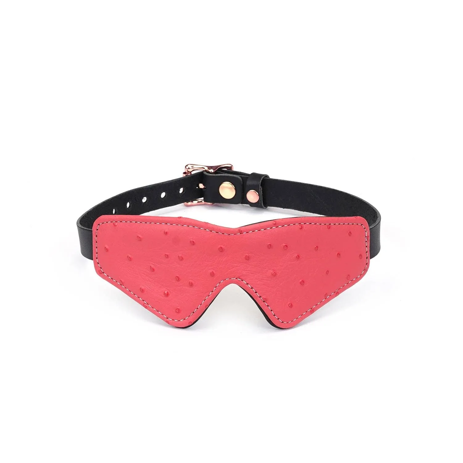 Angel's Kiss Pink Leather Blindfold