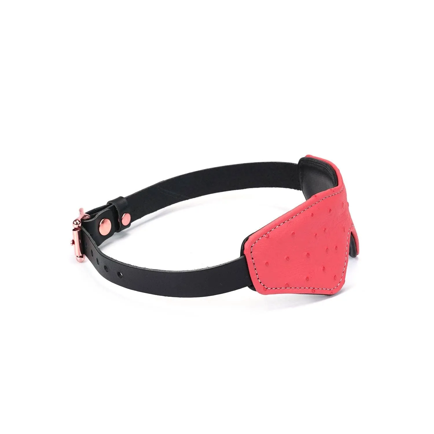 Angel's Kiss Pink Leather Blindfold