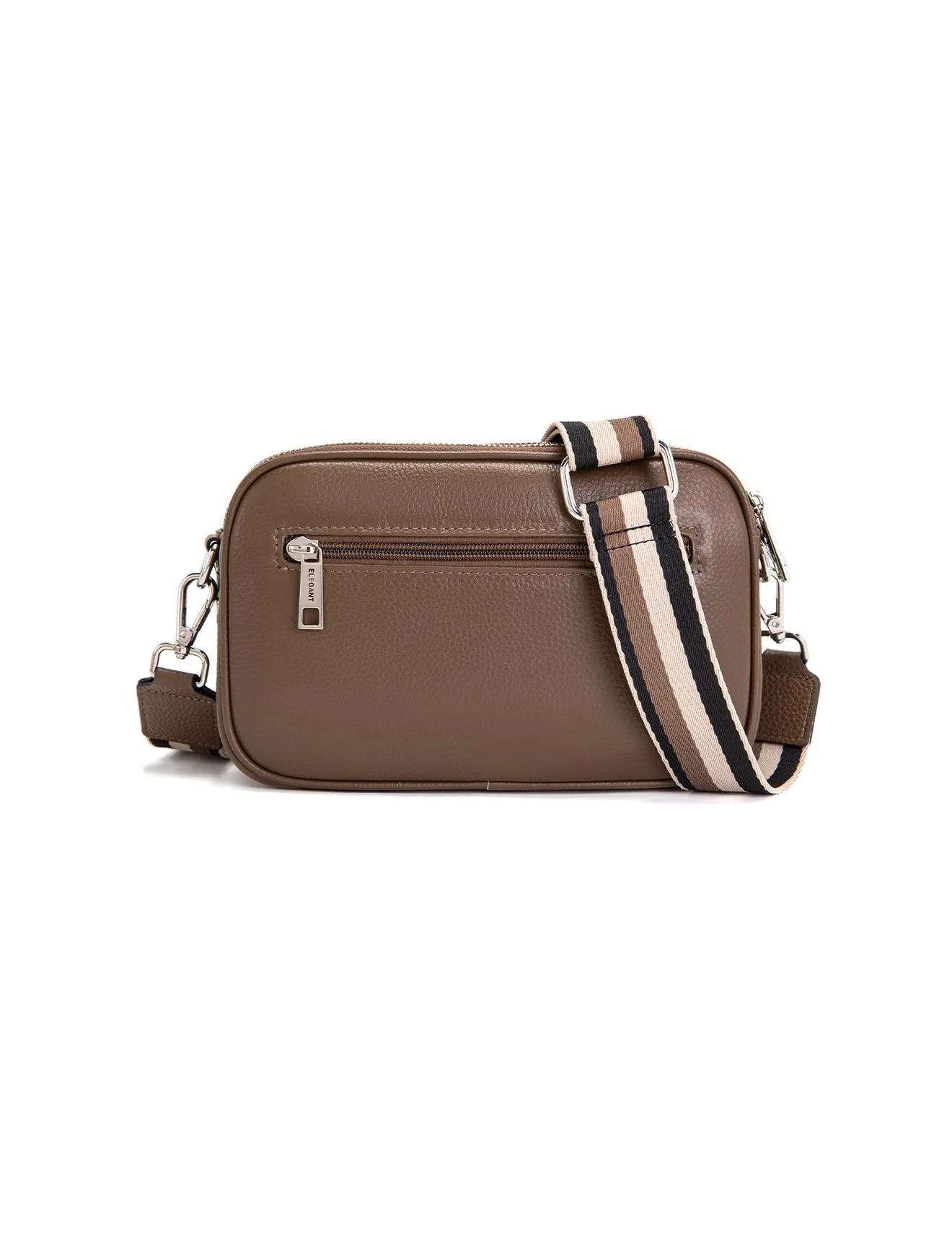 ANNA TRIPLE COMPARTMENT CROSSBODY -E1-0811B-CINNAMON