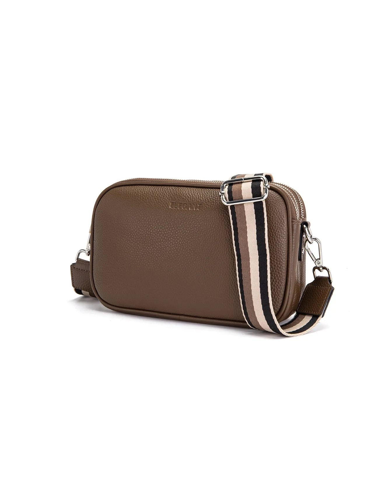 ANNA TRIPLE COMPARTMENT CROSSBODY -E1-0811B-CINNAMON