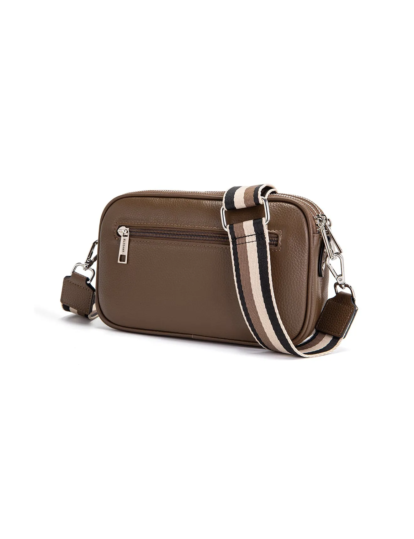 ANNA TRIPLE COMPARTMENT CROSSBODY -E1-0811B-CINNAMON