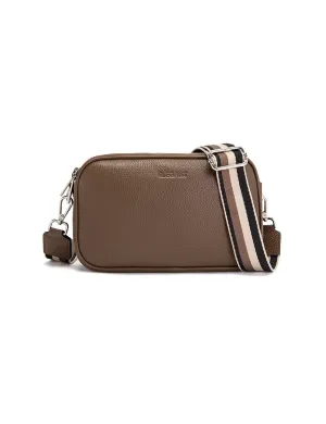 ANNA TRIPLE COMPARTMENT CROSSBODY -E1-0811B-CINNAMON