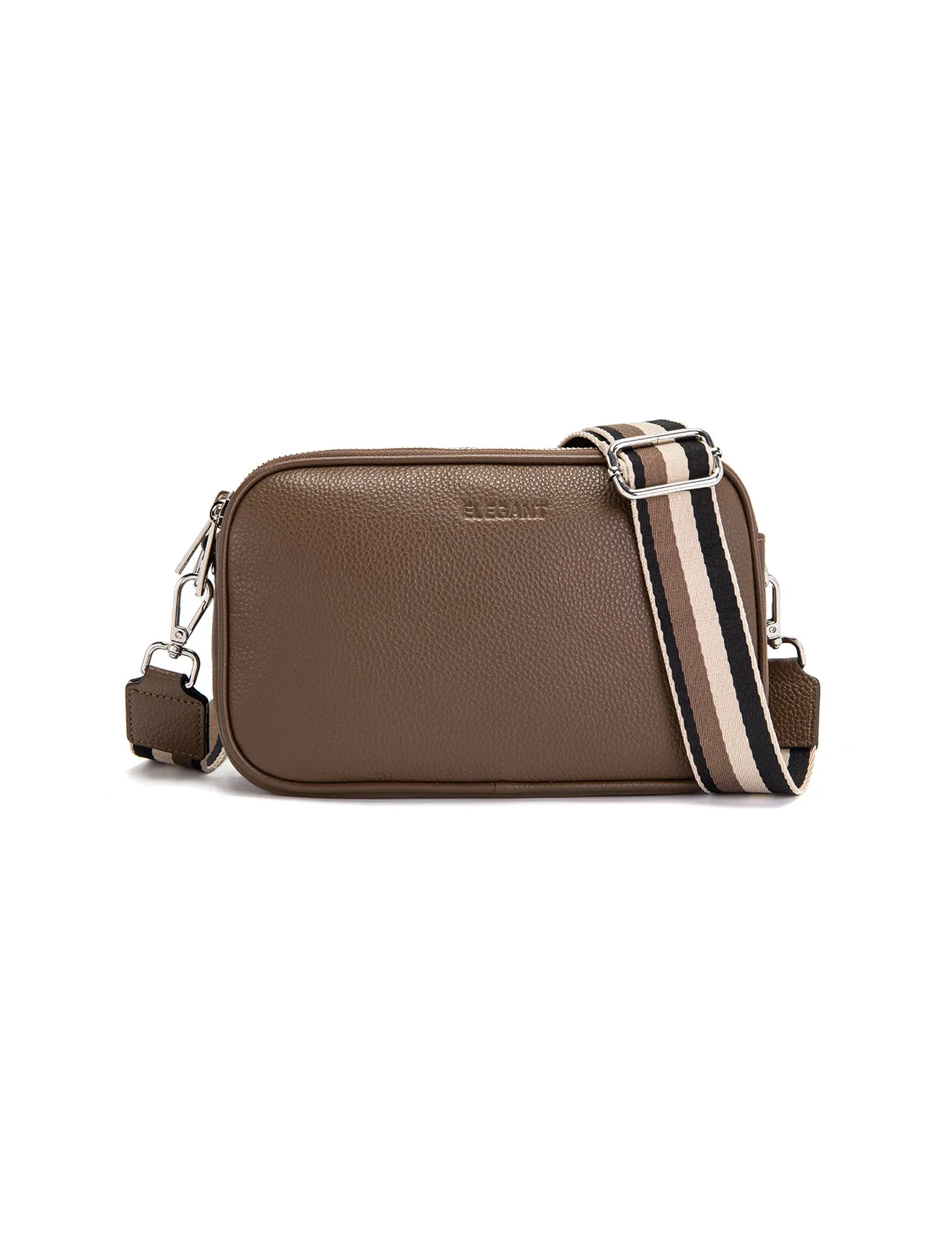 ANNA TRIPLE COMPARTMENT CROSSBODY -E1-0811B-CINNAMON