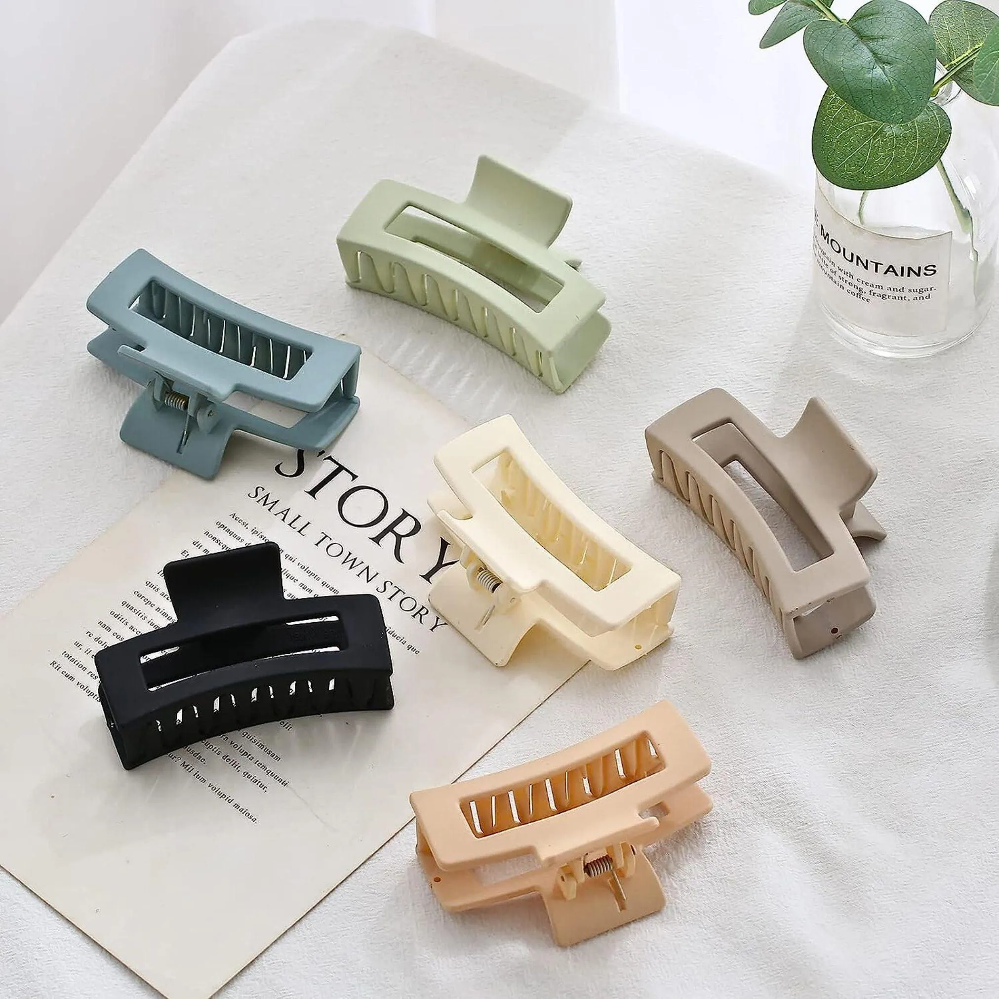 Apple Green Box Hair Claw Clip