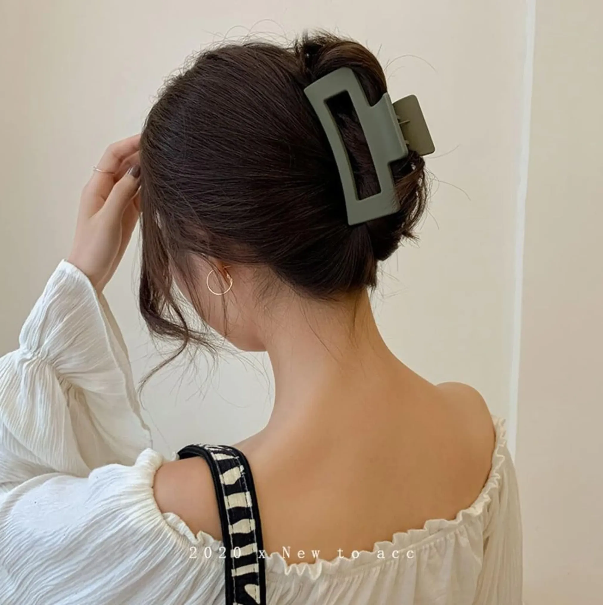 Apple Green Box Hair Claw Clip