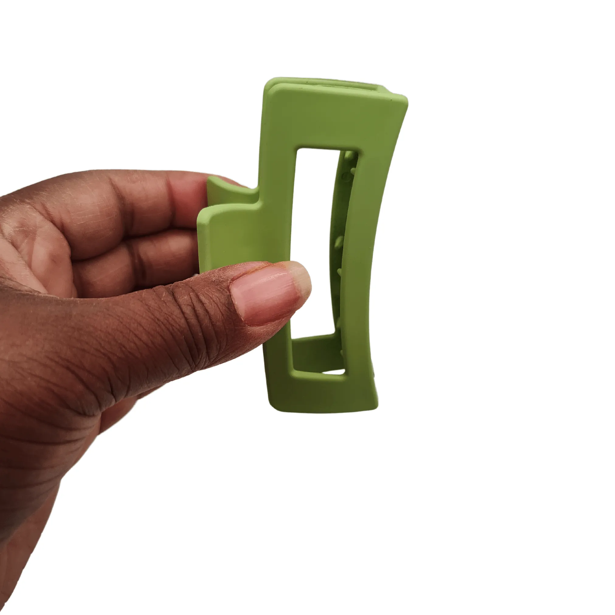 Apple Green Box Hair Claw Clip