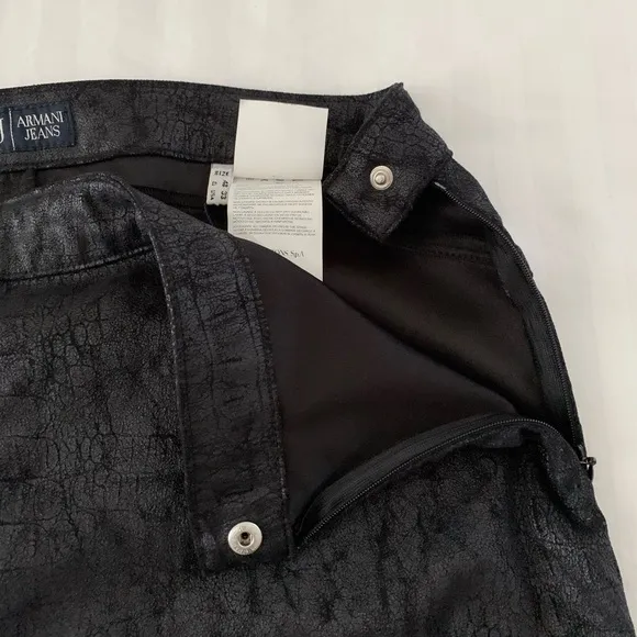 Armani Jeans Faux Leather Crackle Snakeskin