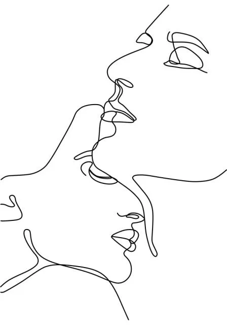Art Figure Line Drawing Wall Art