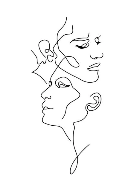 Art Figure Line Drawing Wall Art