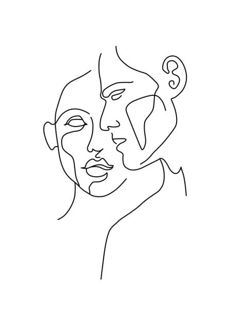 Art Figure Line Drawing Wall Art
