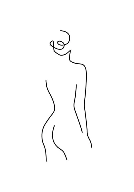 Art Figure Line Drawing Wall Art