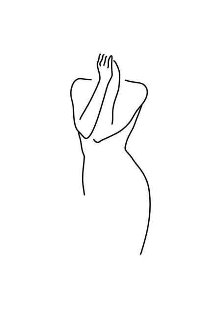 Art Figure Line Drawing Wall Art