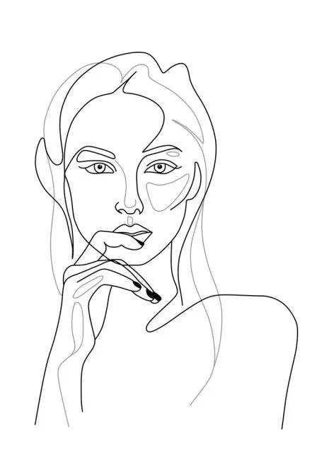 Art Figure Line Drawing Wall Art