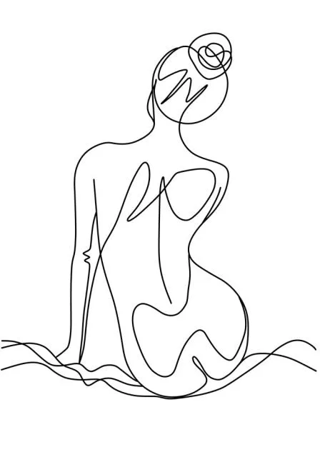 Art Figure Line Drawing Wall Art