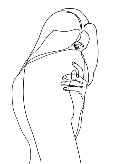 Art Figure Line Drawing Wall Art