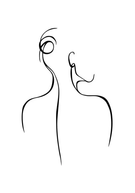 Art Figure Line Drawing Wall Art