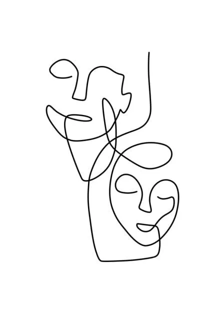 Art Figure Line Drawing Wall Art