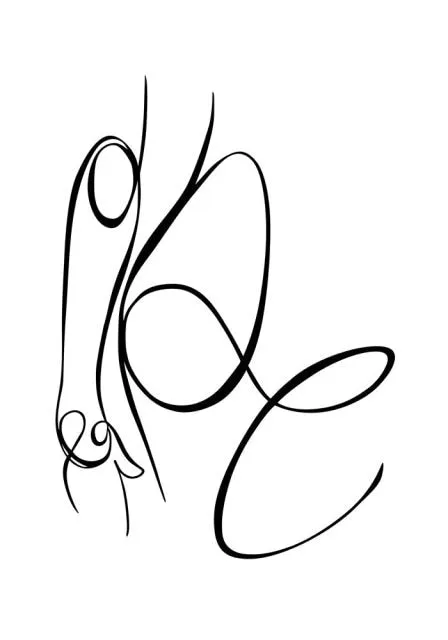Art Figure Line Drawing Wall Art