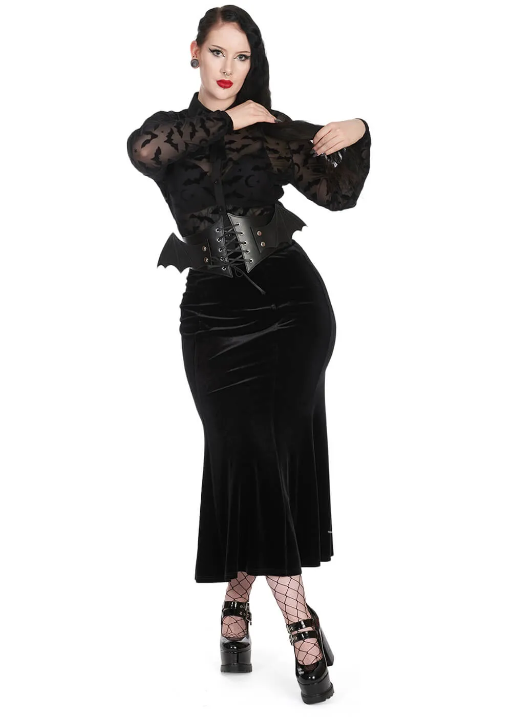 Banned Alternative Waverly Corset Belt Black