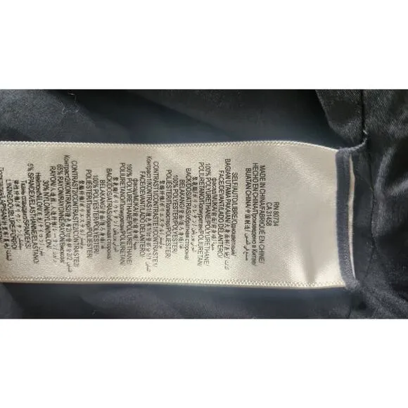 Bcbgmaxazria Misa women's black qulited mobwife faux leather jacket Sz Medium
