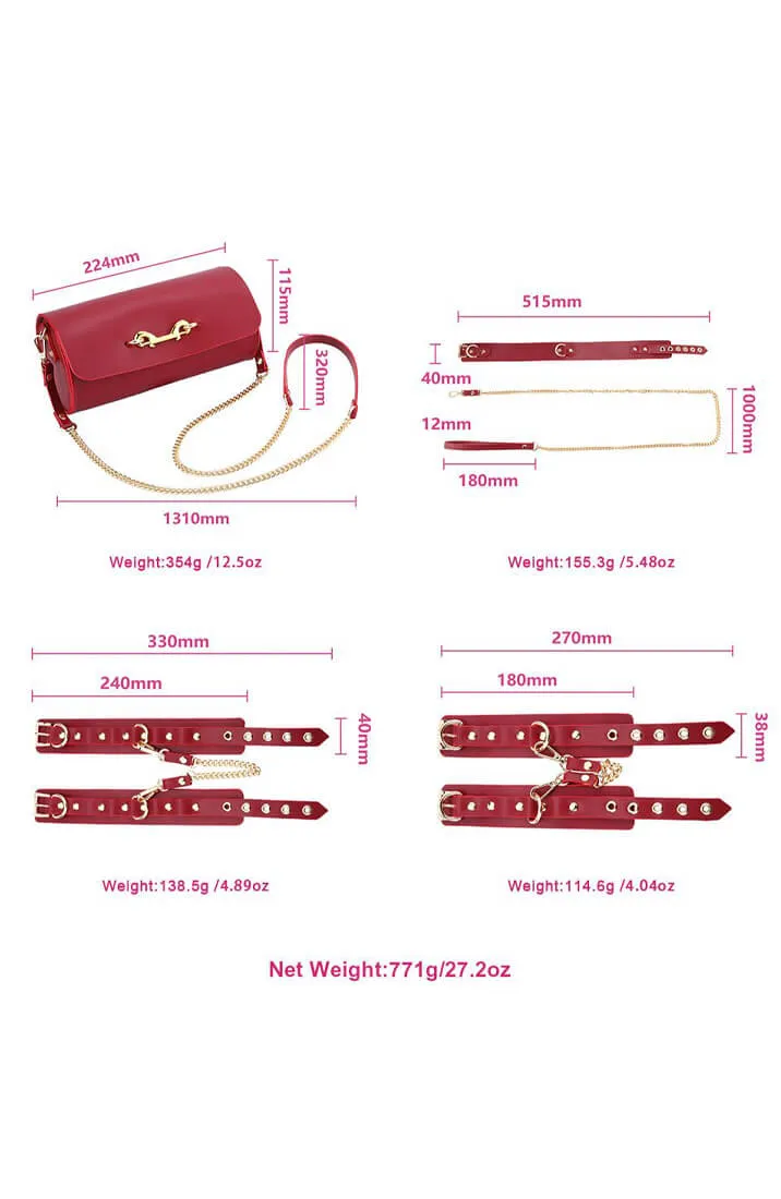 BDSM Deluxe 5 Item Kit - Red