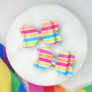 Beach Stripe Riley Pigtail Bow