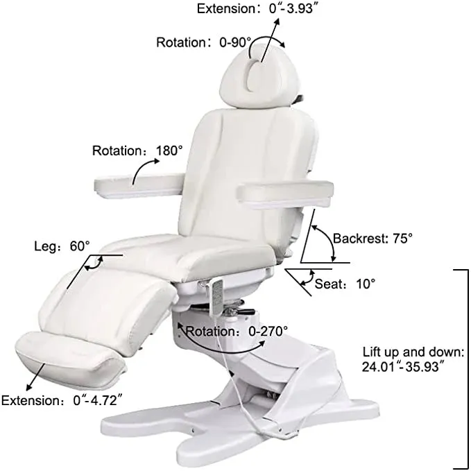 Beautyace Thalia Rotating Facial Chairs Treatment Table