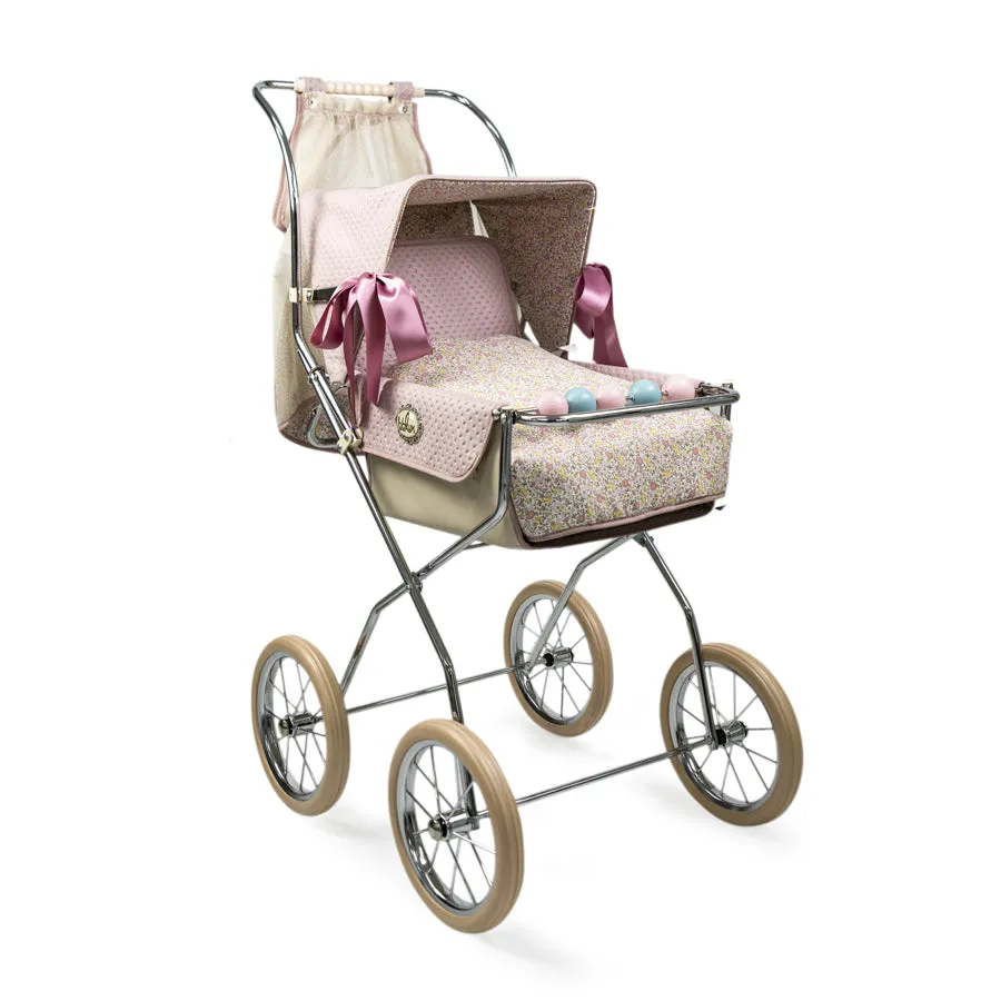 Bebelux Powder Pink Vintage Reborn Doll's Spanish Pushchair 2320-R