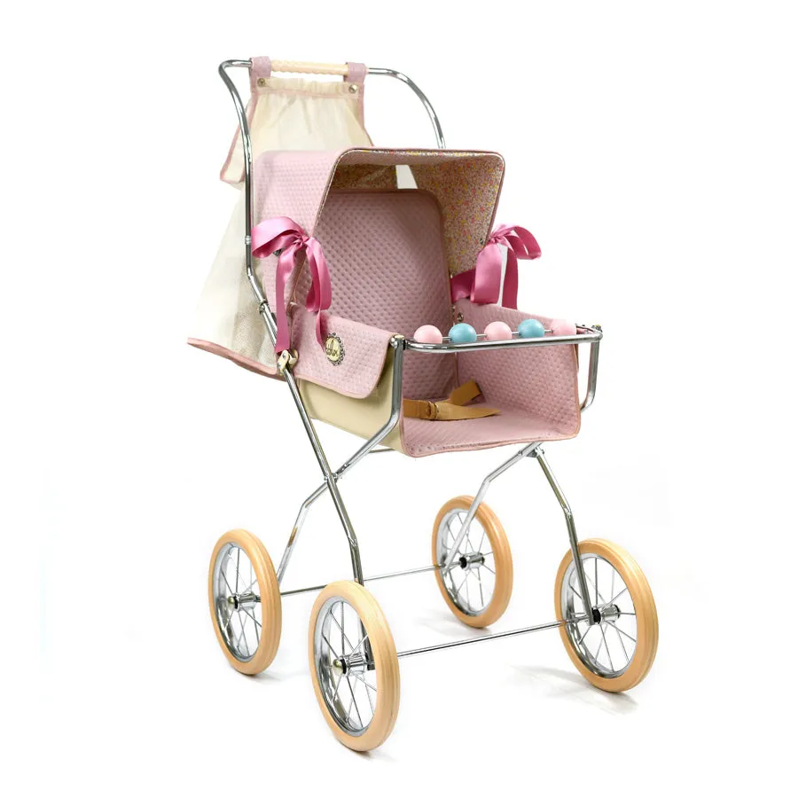 Bebelux Powder Pink Vintage Reborn Doll's Spanish Pushchair 2320-R